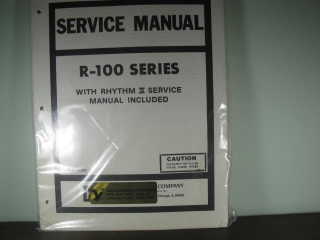 R-100 Series- with Rhythm-II Service manual